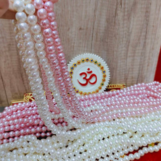 MT-BD7A สร้อยลูกปัดมุก สีครีมมุก 10 มิล ใหญ่ ยาว 108 เม็ด ถว…