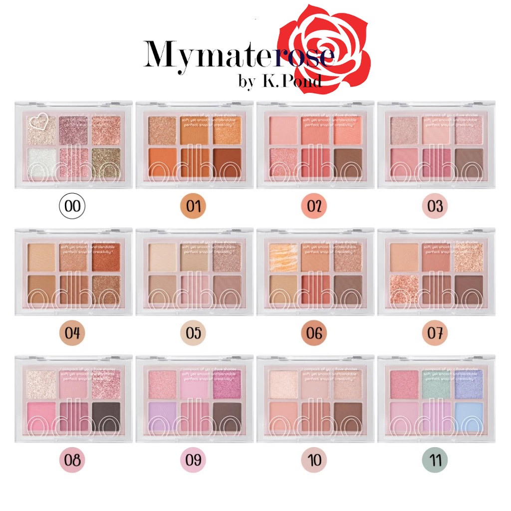 ODBO Signature Eyeshadow Palette #OD276 โอดีบีโอ ซิกเนเจอร์ อายแชโดว์ พาเลท ทาตา 6 สี