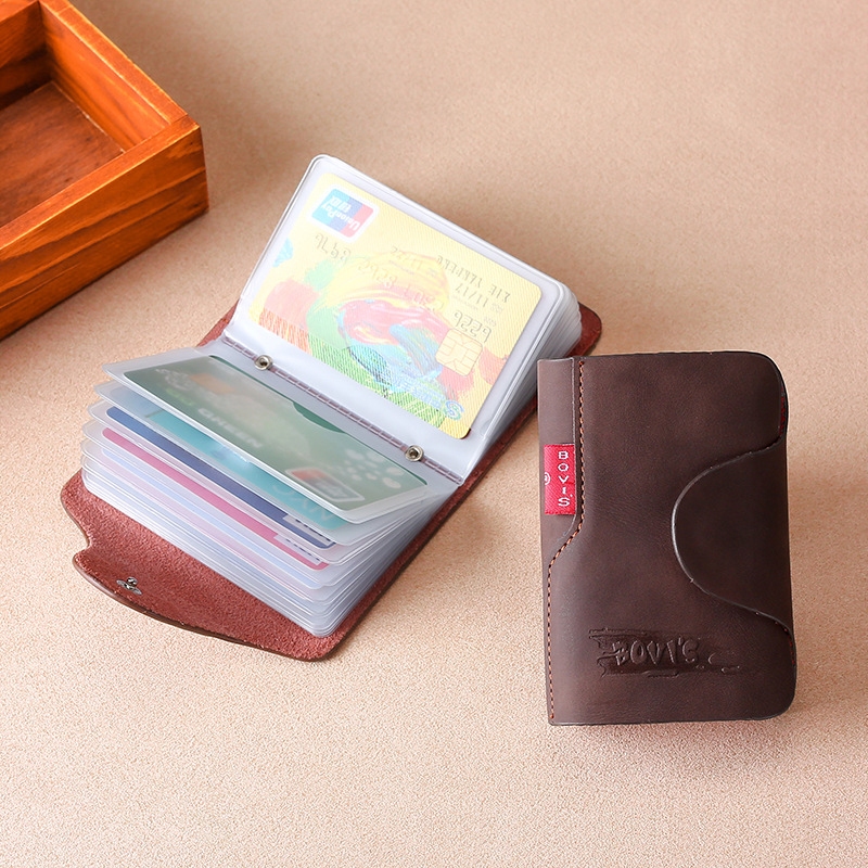 กระเป๋าบัตร Bovis หนัง PU ซองPVC ใส่บัตรเครดิต ATM นามบัตร