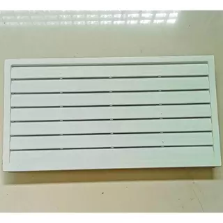 เกล็ดช่องลมระบายอากาศประตู PVC ขนาด 47*25 ซม. สีครีม , สีขาว , สีเทา , สีวอทนัท