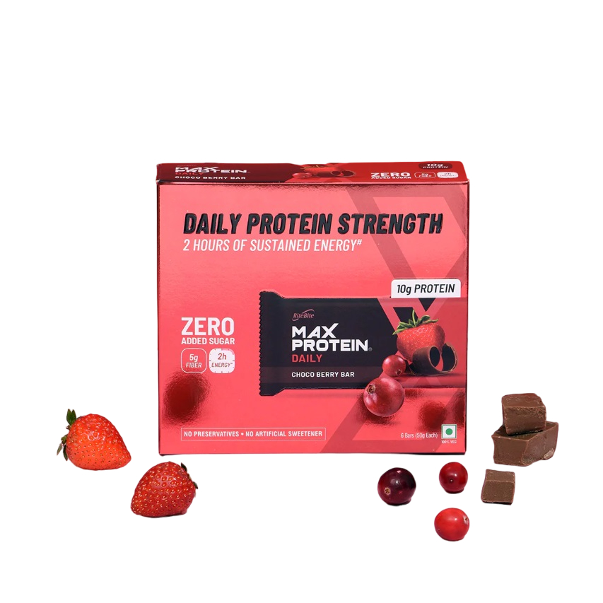 Max Protein Choco Berry (50g) Pack of 6 โปรตีนบาร์ ช็อคโกเบอรรี่ Healthy & Yummy จริงๆ
