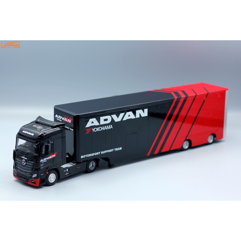 MINI GT Code 741 1/64 Mercedes-Benz Actros w Racing Transporter ADVAN