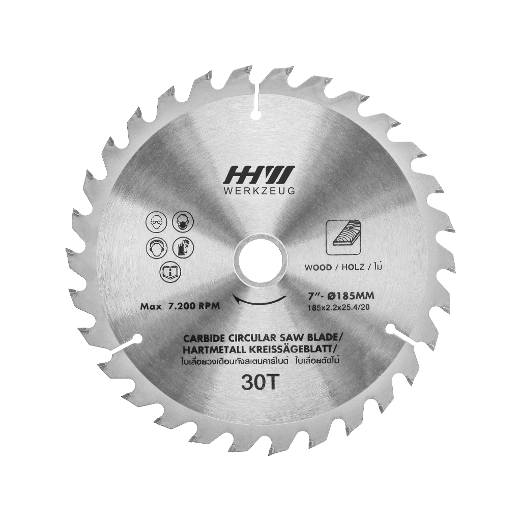 HHW ใบเลื่อยไม้ 7นิ้ว TCT Saw blades 7"