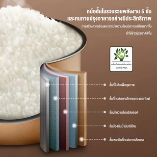 Phlinice หม้อหุงข้าว บ้าน 5 ลิตร หม้อหุงข้าวความจุขนาดใหญ่ หม้อหุงข้าวราคาถูก หม้อหุงข้าวดิจิตอล หม้อหุ สีดำ