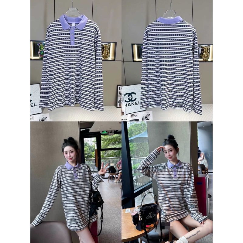 𝙉𝙀𝙒 𝘾𝙊𝙇𝙇𝙀𝘾𝙏𝙄𝙊𝙉 𝟮𝟬𝟮𝟰 เสื้อเเขนยาวทรงโปโล งานชนช้อปเเบรนด์ดัง งานสวยมาก ผ้าดี งานนำเข้า