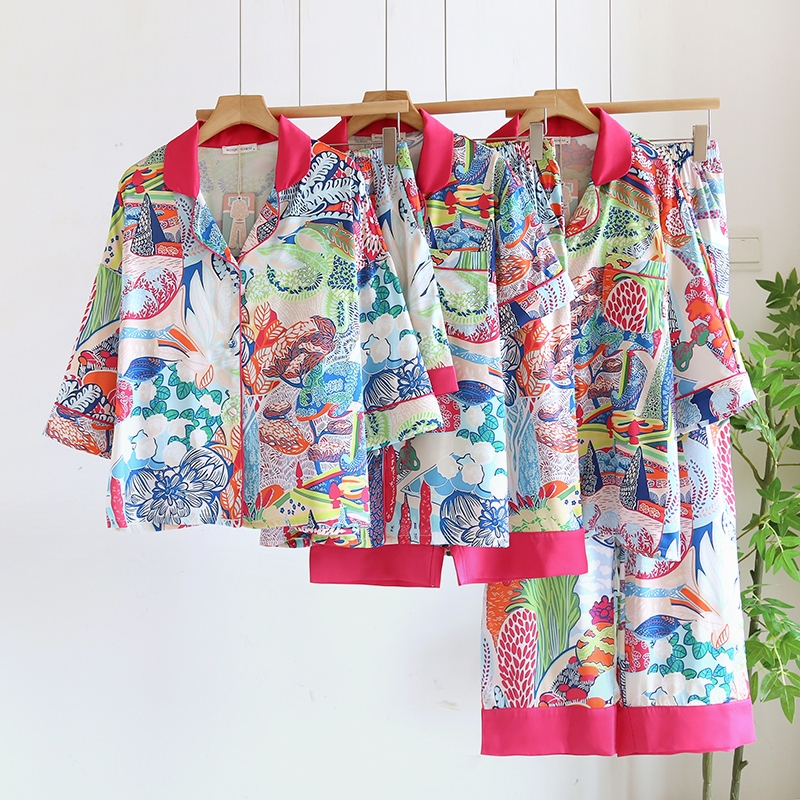 ชุดนอน Mulen (Muslin Pajamas) Silk Satin (W2082 V2082 L2082)