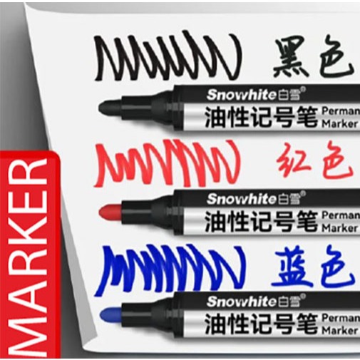 A-line Snowhite Permanent Marker ปากกาเคมีมาเกอร์ หักลม ลบไม่ได้ 2.0mm