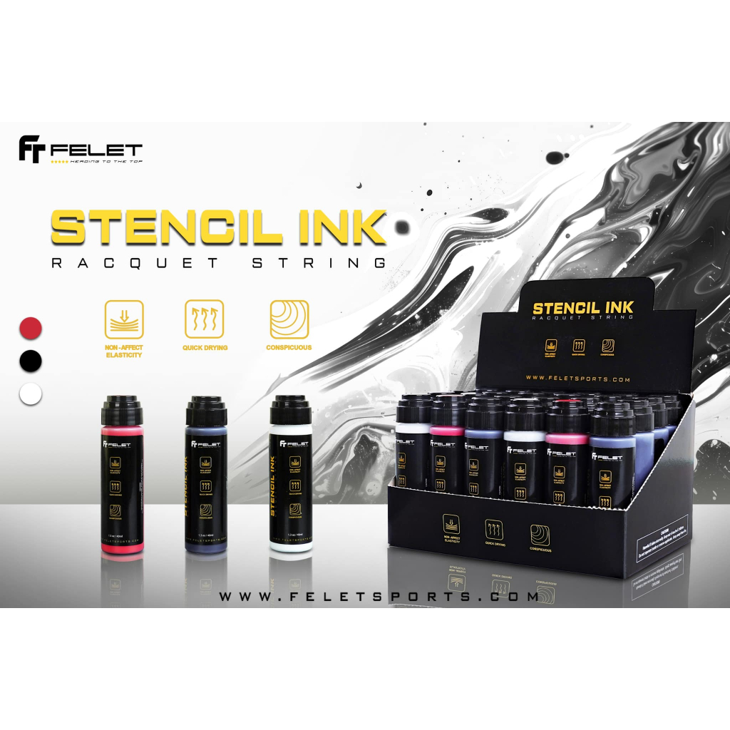 FELET STENCIL INK สีทาเอ็น , หมึกทาเอ็นไม้แบดมินตัน/เทนนิส (สินค้าลิขสิทธิ์แท้ 100%)