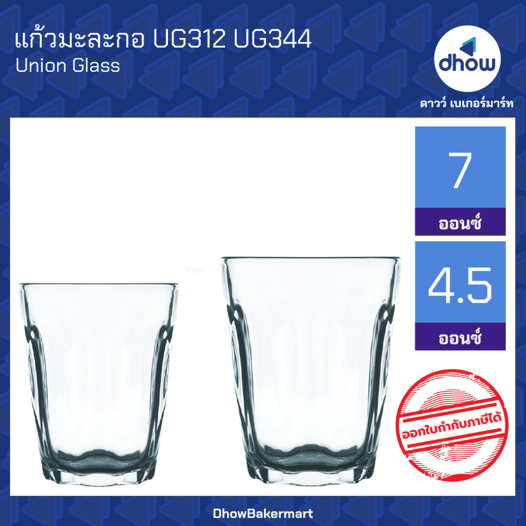 แก้วกาแฟโบราณ แก้วมะละกอ Union Glassware(ยูเนี่ยน กลาสแวร์) ★★★★★ ออกใบกำกับภาษีได้(รวมค่าส่ง)