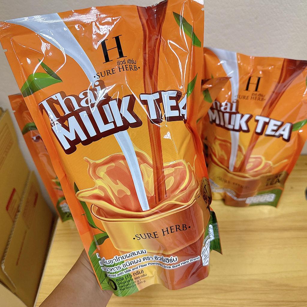 ชาไทยชัวร์เฮิร์บ (1 กระสอบ 20ซอง ) ชาลดน้ำหนัก สูตรคุมหิว อิ่มนาน เครื่องดื่มปรุงสำเร็จชนิดผง - รูปที่ 4