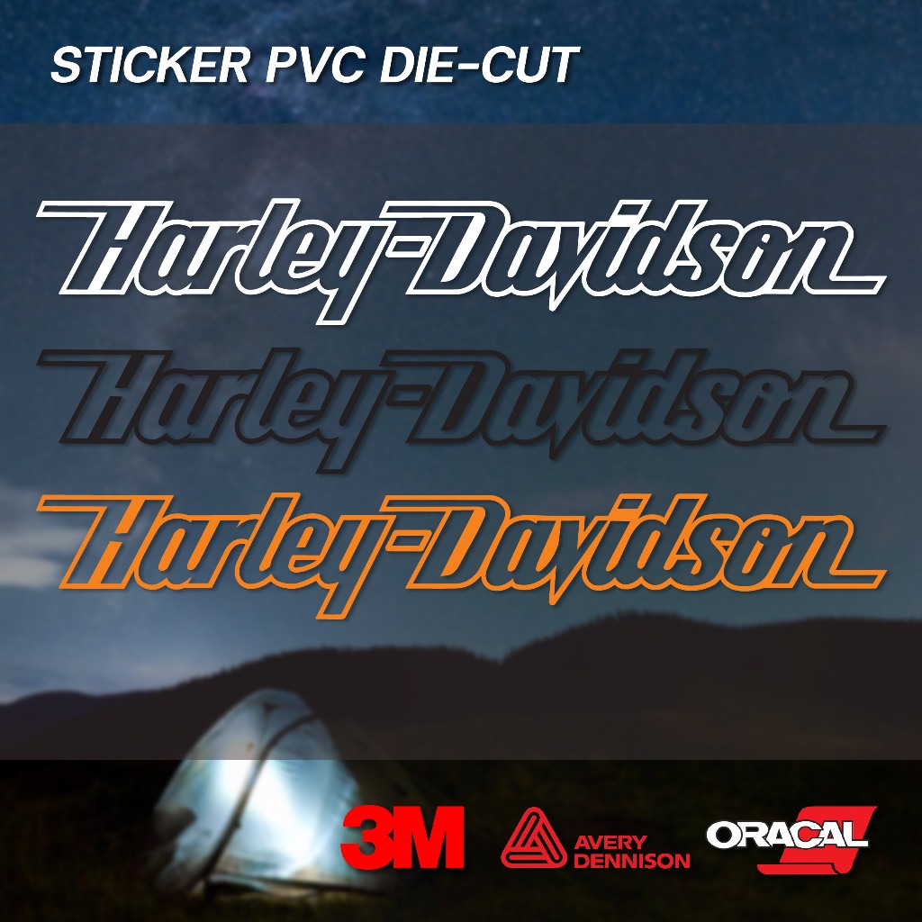 (D029) สติกเกอร์ไดคัท Harley-Davidson ฮาลีย์ สติกเกอร์ PVC งานไดคัท กันน้ำ สินค้าคุณภาพ พร้อมส่ง
