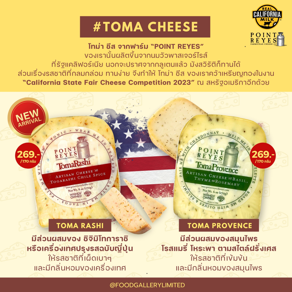 Toma Cheese ชีสกึ่งแข็ง (Semi-hard) สไตล์อิตาลี