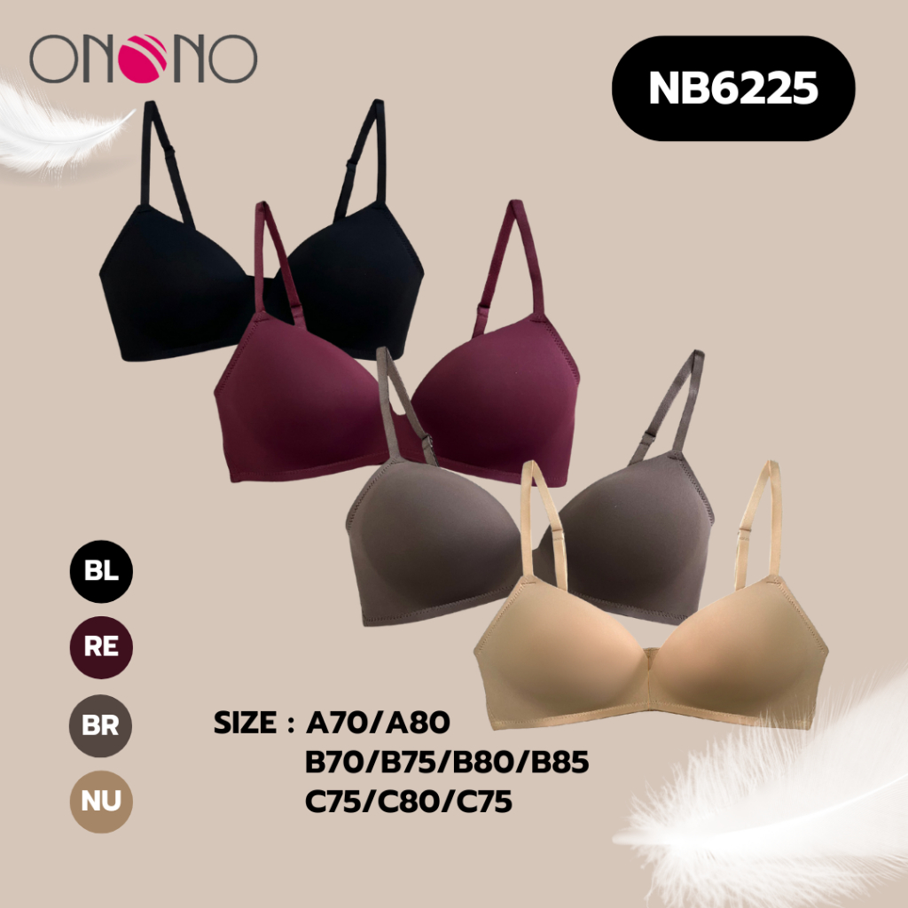 ONONO เสื้อชั้นในไร้โครง ฟองน้ำบาง รุ่น NB6225