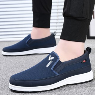 Tnicoo สินค้าใหม่ล่าสุด รองเท้าผ้าใบทรงสลิปออนผู้ชาย สวมใส่ส…