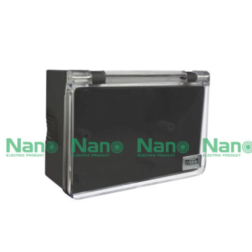 กล่องครอบสวิตช์ปลั๊กไฟ NANO สีขาว(ฝาใส) (50 ชิ้น/กล่อง) NANO-405C NANO-405ฺBC