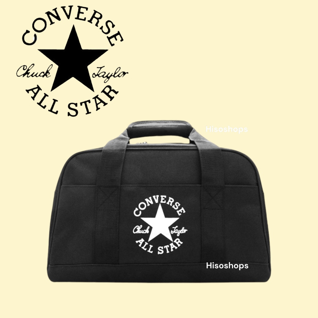 CONVERSE CAMBERS STAR DUFFLE BAG กระเป๋าสะพายข้าง สีดำ กระเป๋าสะพายคอนเวิรส์สุดเท่ห์ ลิขสิทธิ์แท้