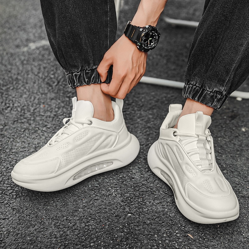 【Venous】2025 รองเท้าสีขาวเกาหลีสำหรับผู้ชาย รองเท้าผ้าใบหนาแบบต้นฉบับสำหรับผู้ชาย รองเท้ากีฬายางสำหรับผู้ชาย - รูปที่ 5