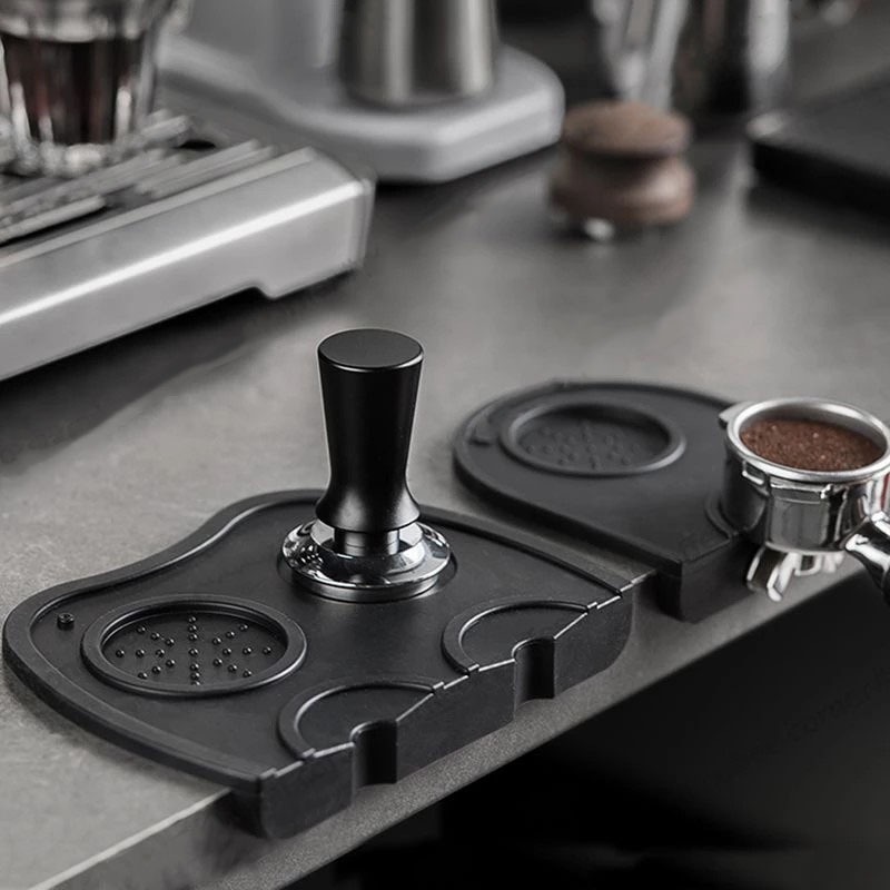 【สินค้าพร้อมส่ง】ยางรองแทมเปอร์ แบบเข้ามุมโต๊ะ Coffee Tamper Mat ยางรองโต๊ะกดกาแฟ ยางรองกดกาแฟ แผ่นยางรองแทมเปอร์