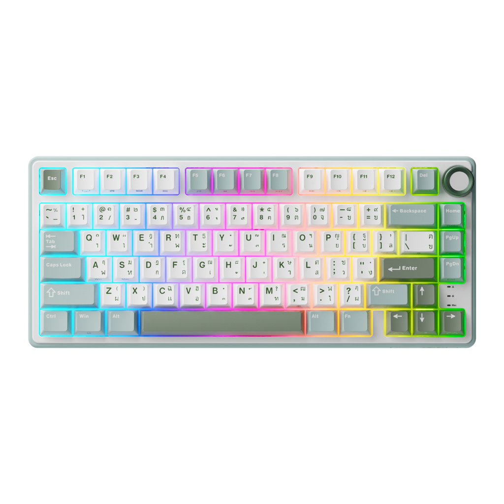 ของแท้ประกันศูนย์ไทยROYAL KLUDGE RKR75(K-Silver switch) ปะเก็นคีย์บอร์ดแบบใช้สายEN/TH