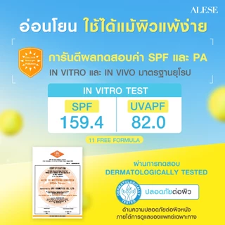 ALESE ครีมกันแดด กันแดดหน้า เนื้อแมตต์ คุมมัน กัน นํ้า SPF50+ PA++++