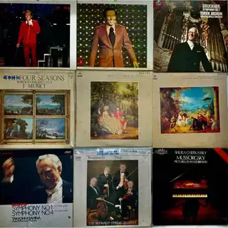 แผ่นเสียงไวนิล LP แผ่นดิสก์ ตกแต่งบ้าน บาร์ คาเฟ่ โรงแรม แผ่นดิสก์เปลือย 5 แผ่น ขนาด 12 นิ้ว LP B2-21