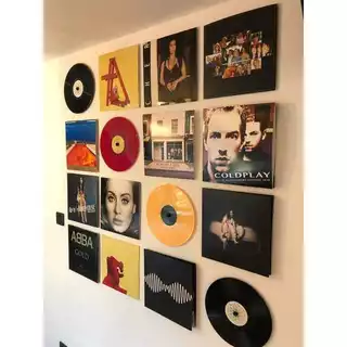 แผ่นเสียงไวนิล LP แผ่นดิสก์ ตกแต่งบ้าน บาร์ คาเฟ่ โรงแรม แผ่นดิสก์เปลือย 5 แผ่น ขนาด 12 นิ้ว LP B2-21
