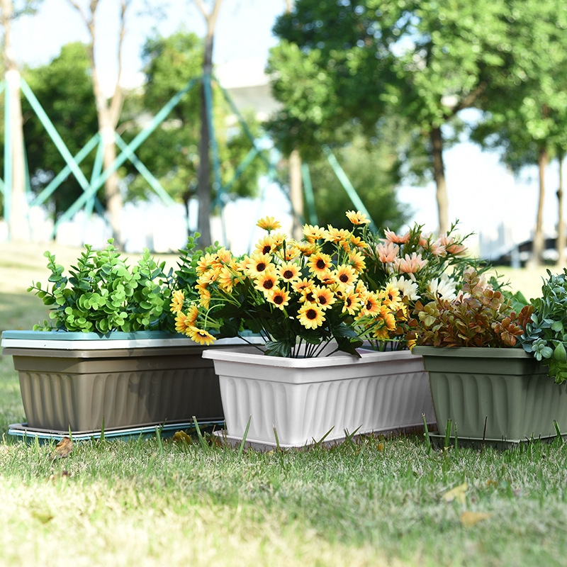 กระถางรางยาวเล็ก จัดสวน มี 3 สี กระถางแบบยาว ถาดปลูกต้นไม้ พลาสติก ทนทาน