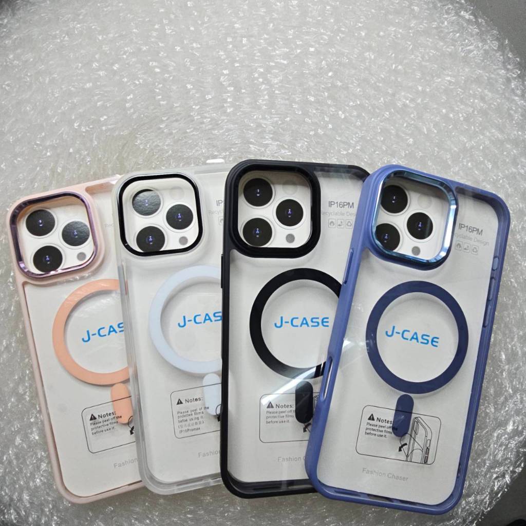 "พร้อมส่ง"J-Case ขอบสี แม่เหล็ก รองรับรุ่น i16/16Pro/16Promax