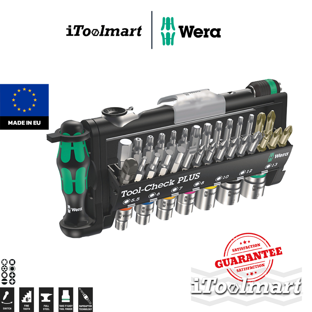 WERA ชุดไขควงและประแจ Wera Tool-Check PLUS 05056490001 ชุด 39 ชิ้น