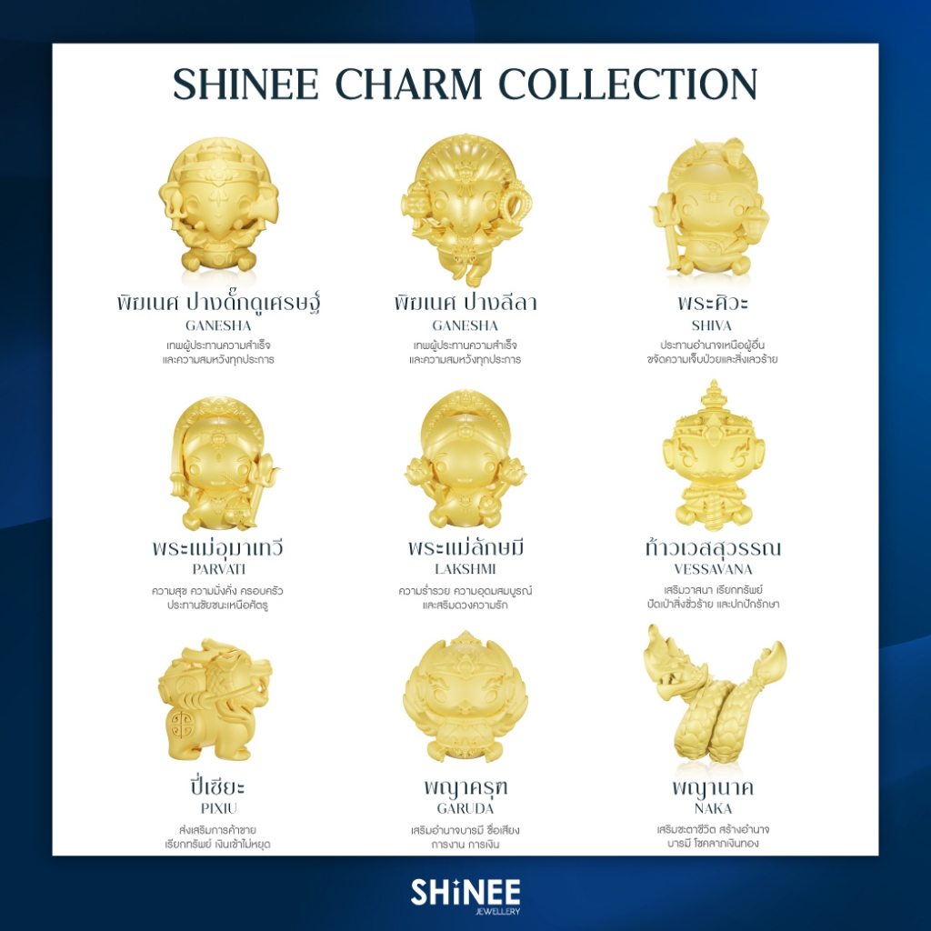 Shinee Jewellery - รวมชาร์ม (ตัวชาร์มทองเหลือง)