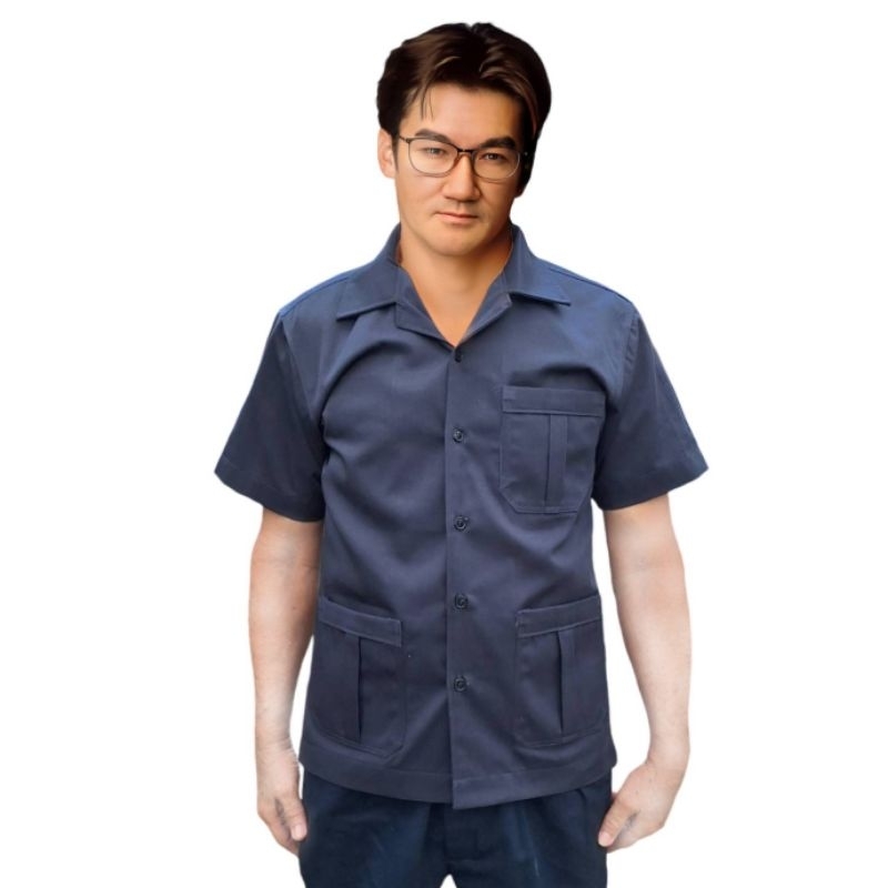 เสื้อช่างเสื้อช้อบผ้าโทเรคอมทวิวผ้าเนื้อดีรักษาง่ายทันต่อการใช้งานใช่ได้ทุกโอกาส
