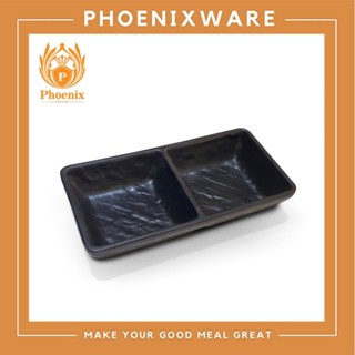 ถ้วยน้ำจิ้มเหลี่ยม 2 ช่อง 5.5 นิ้ว เมลามีน (7 x 14 x 2.5 ซม.…