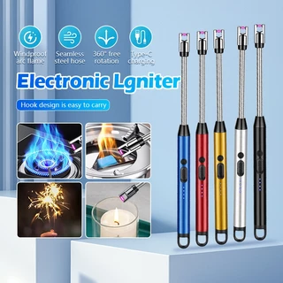 ที่จุดแก๊ส ที่จุดเตาแบบไฟฟ้า ไฟแช็ก usb ปืนจุดไฟ ที่จุดเทียนหอม Electric Lighter ปรับได้ 360°