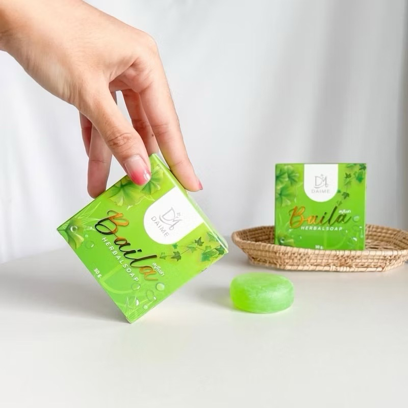 สบู่ใบล่า เอิร์นไดเม่)☘️ Baila Herbal Soap By Daime 30 g.