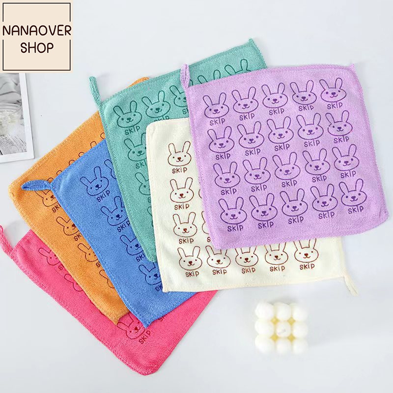 NANAOVER ส่งฟรี!! ผ้าเช็ดนาโนการ์ตูน น่ารักๆ คละลาย คละสี แพ็คละ 12 ผืน!! ขนาด 30x30 ซม.