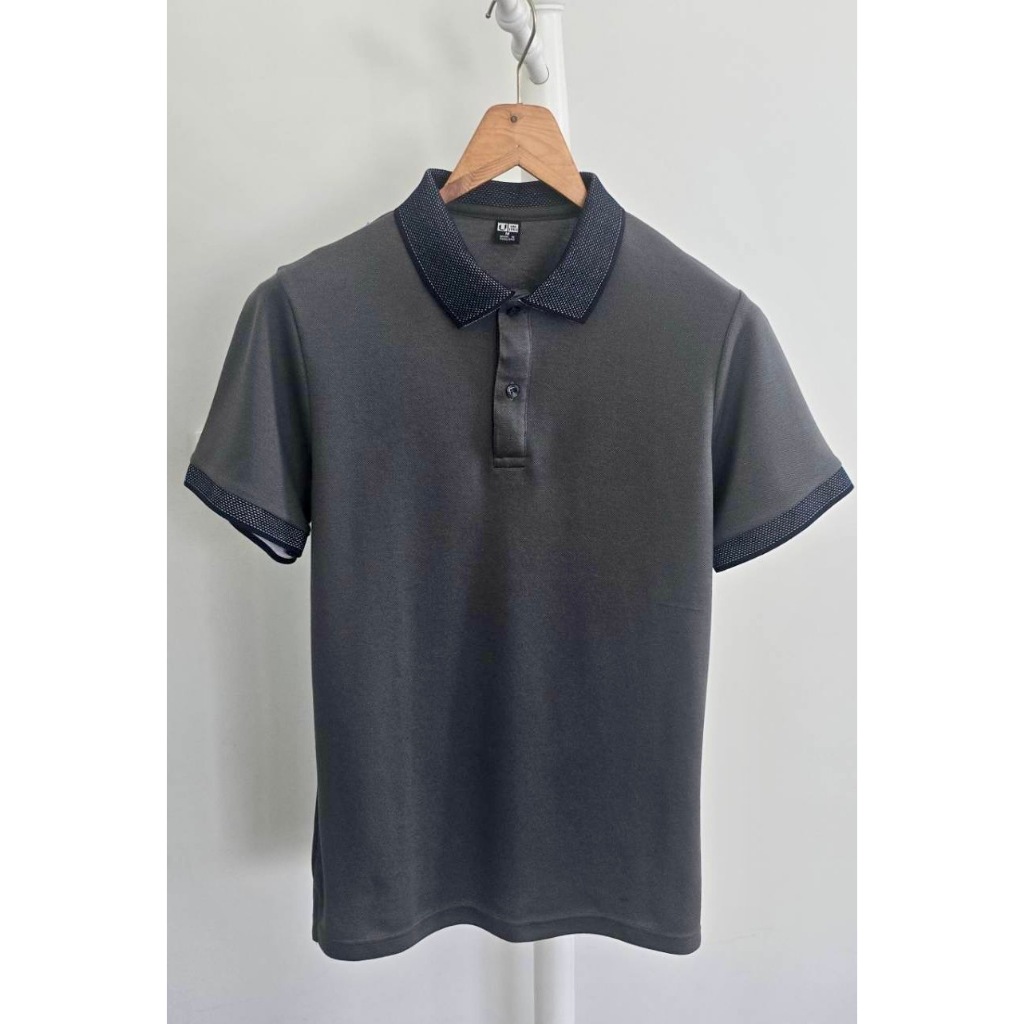 โปโลผ้า Drytech ปกแขนทอลายพิเศษ