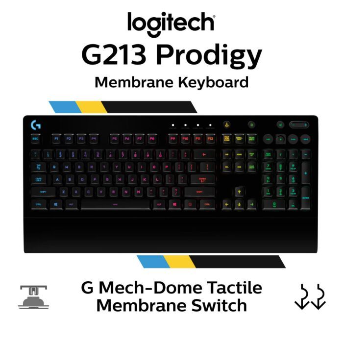 คีย์บอร์ดเกมมิ่ง LOGITECH G213 PRODIGY RGB GAMING KEYBOARD