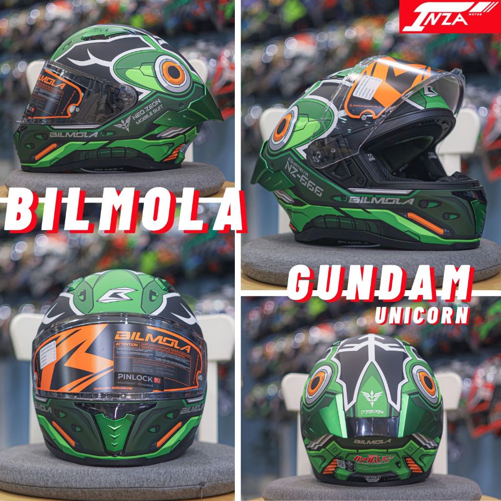 หมวกกันน็อค BILMOLA HELMETS รุ่น Gundam X Unicorn เต็มใบ FULL FACE (พร้อมจัดส่ง ถูกใจส่งไวคนรีบใช้)