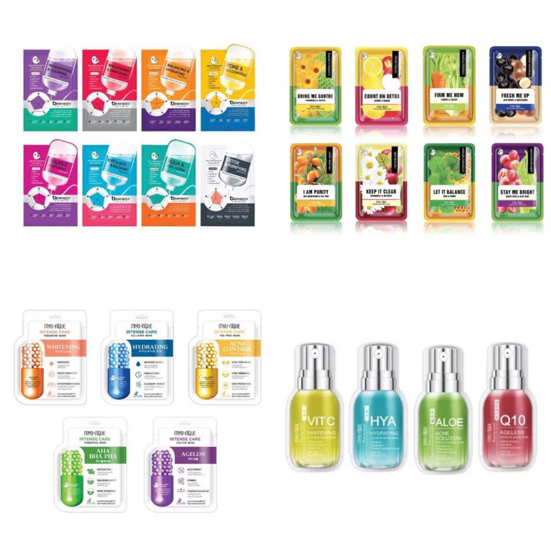 แผ่นมาส์กหน้าเกาหลี myu nique & dermedy 🇰🇷 แท้ 100%