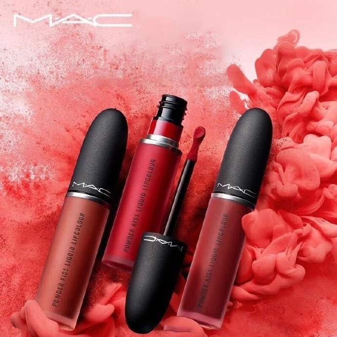 แท้ %MAC Powder Kiss Matte Liquid Lipcolour Lipstick Matte Lipgloss/Lipstik Cair Lip Glaze 5ml