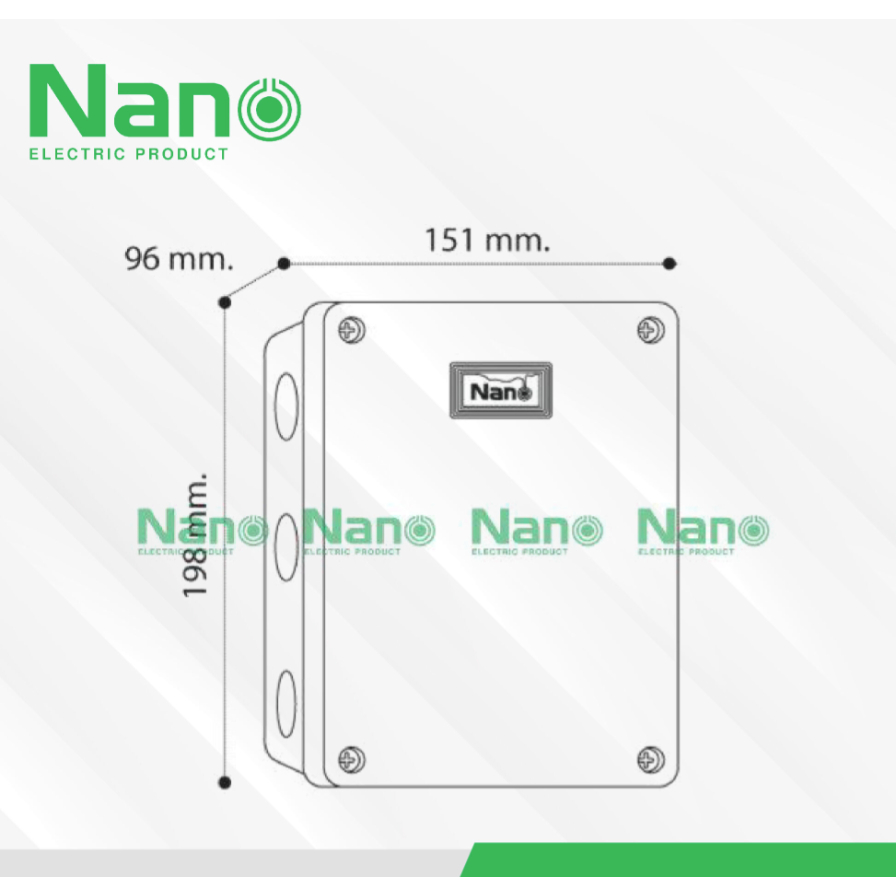 กล่องกันน้ำสีดำ NANO-205B ราคา ถูกที่สุด ดีลบีเคเค แกลเลอรีภาพที่ 4