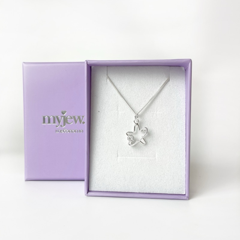 Adelyn SATURN-สร้อยลายR[ตามภาพ] สร้อยคอเงินแท้