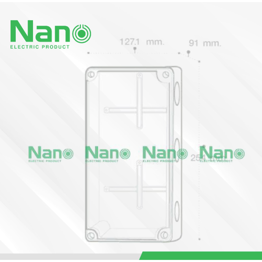 กล่อง กล่องกันน้ำ พลาสติก NANO 203CB 203CW ฝาใส - รูปที่ 2