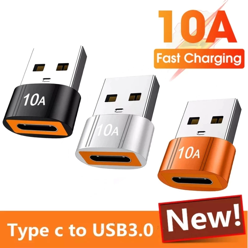 อะแดปเตอร์แปลง USB Type-C Type-C เป็น USB 3.0 10A ชาร์จเร็ว สําหรับแฟลชไดรฟ์ เมาส์ และจอยเกม