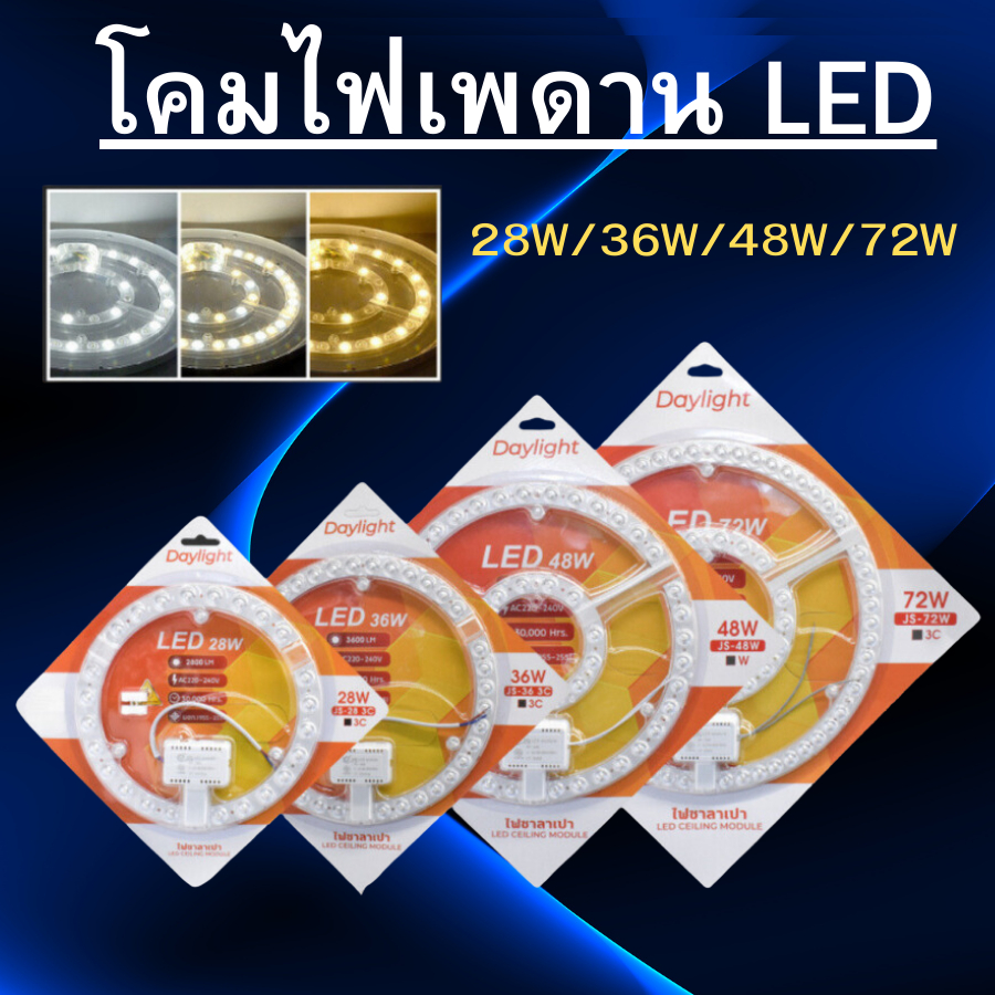 แผงไฟ led เพดาน 3สี28W/36W/48W/72W แผงไฟแม่เหล็ก เปลี่ยนชิปหลอดไฟ led เพดานกลม แผงไฟเพดานคุณภาพสูง ถูกที่สุด
