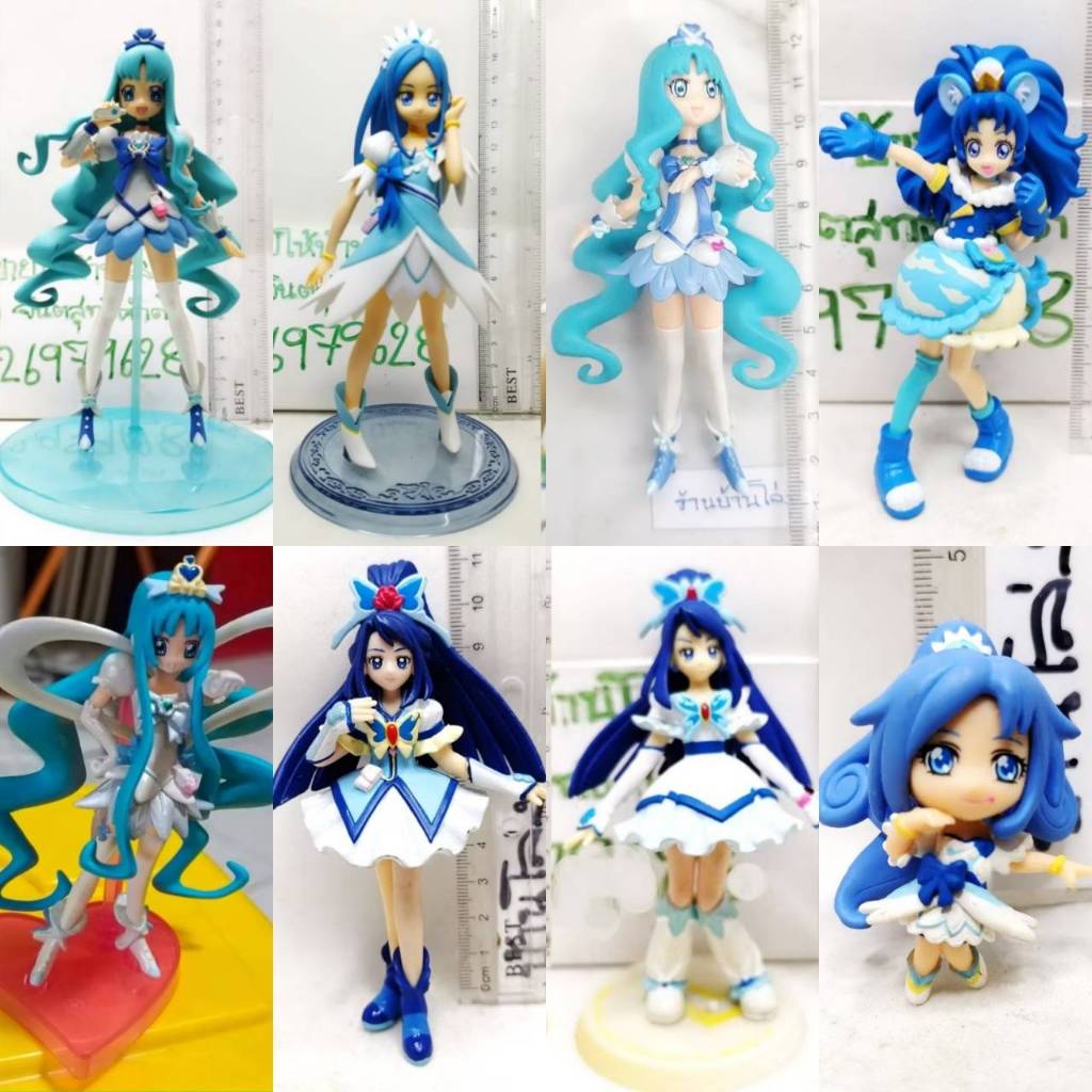 (แท้/มือ2)⭐BANDAI Pretty Cure Kirakira Precure a la Mode AQUA MARINE,Gelato,Diamond Figure สีฟ้า​