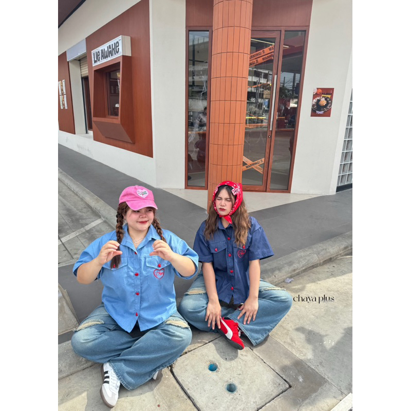 ✅เข้าเพิ่ม พร้อมส่งค่า/LD/ เสื้อเชิ้ตสาวอวบ ผ้ายีนส์ ปักอก กระดุมหัวใจ #เสื้อผ้าไซส์ใหญ่ สาว อ้วน พลัสไซส์ - รูปที่ 7