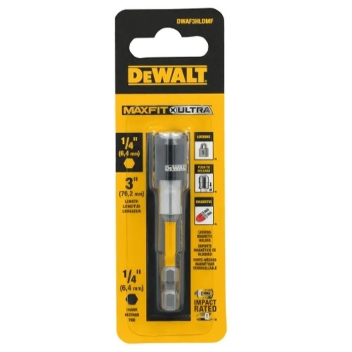 DEWALT ก้านต่อดอกไขควง1/4 ยาว76มม. รุ่น DWAF3HLDMF มีแม่เหล็กในตัว
