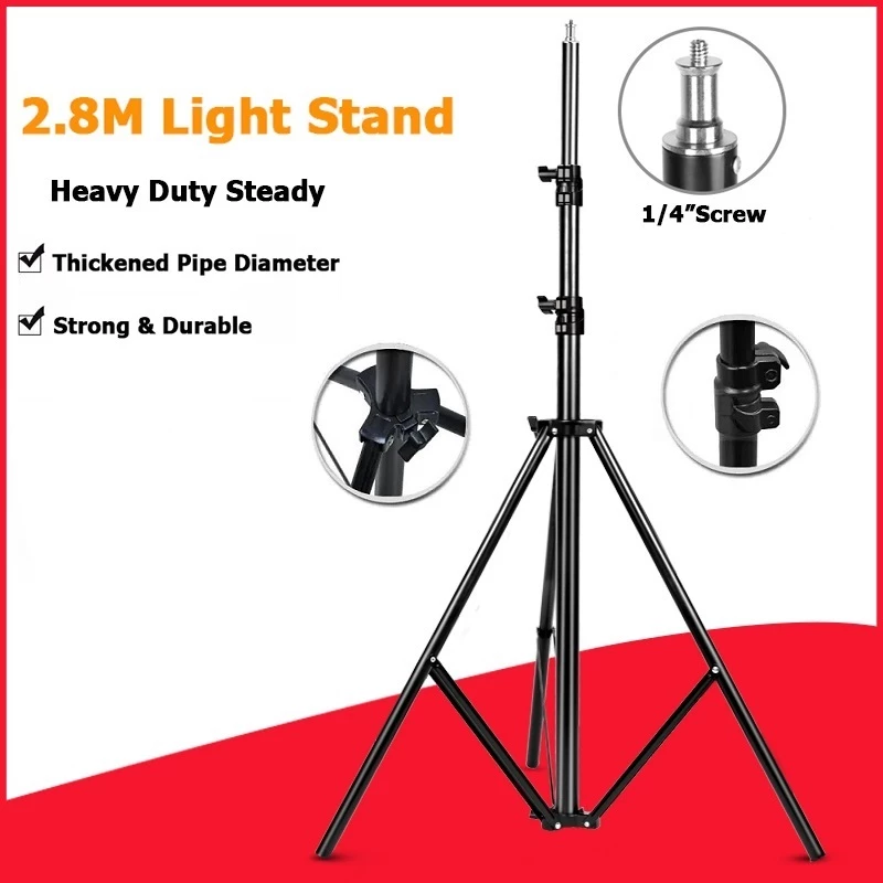 280CM Photographic Light Stand Tripod With 1/4 Screw Head For Photo Studio Video Flash Light Stand