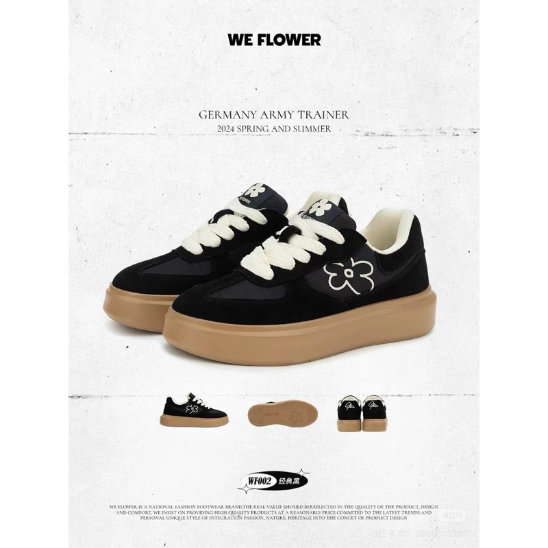รองเท้า We Flower รุ่น WF002 สีดำ